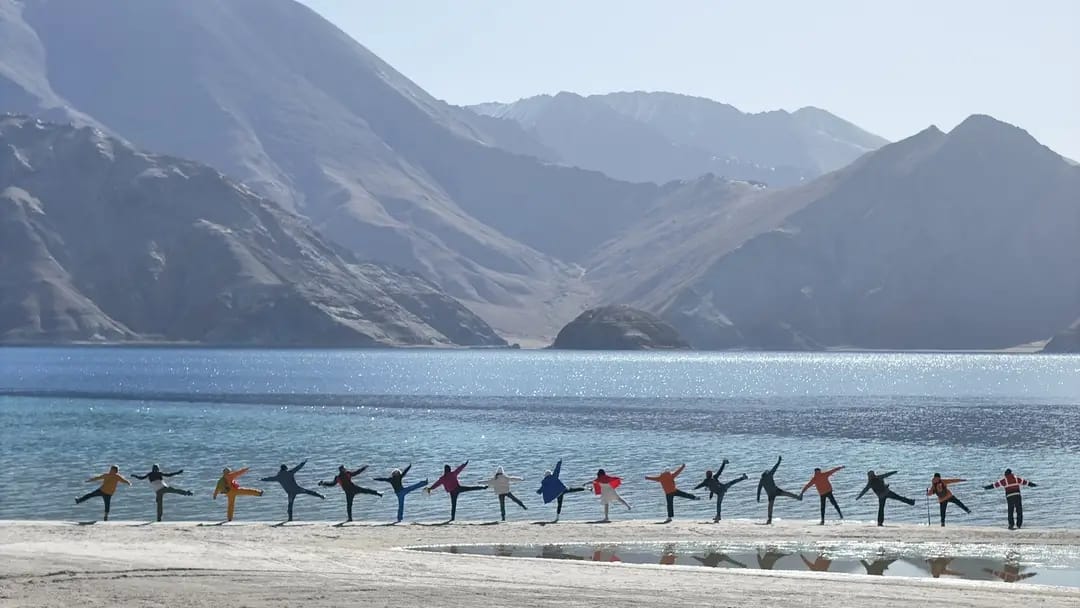Pangong Lake Sunset